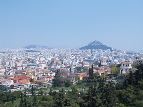 This is Lykavitos from Mars Hill under the Acropolis