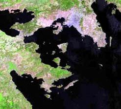 Athens Greece Satellite Imagery