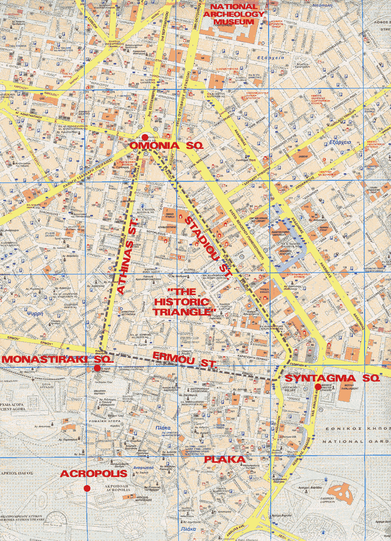 map athens center national archeology museum location
