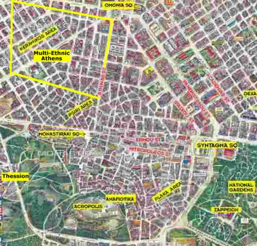 multi ethnic athens map