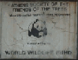 WWF under-funded dog eared sign