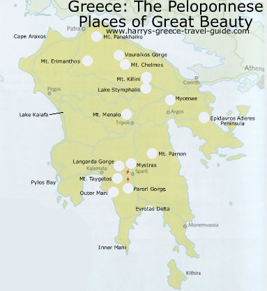 peloponnese map