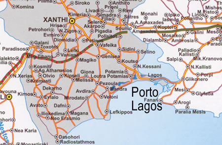 Porto Lagos map