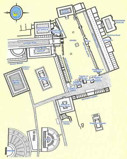 ancient corinth greece travel destination tour map