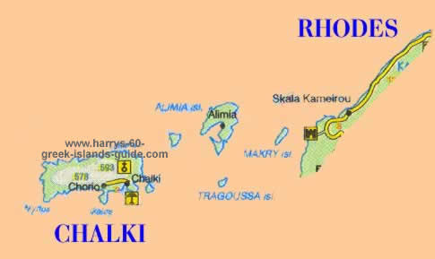 Halki greek island map