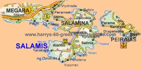 greece travel map salamis greek island