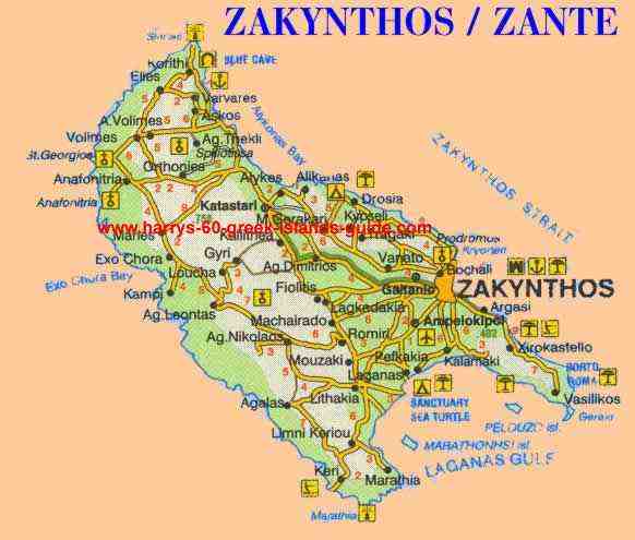greece travel map zakynthos