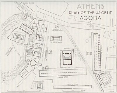 click to see larger athenian agora map