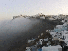 santorini's morning mist