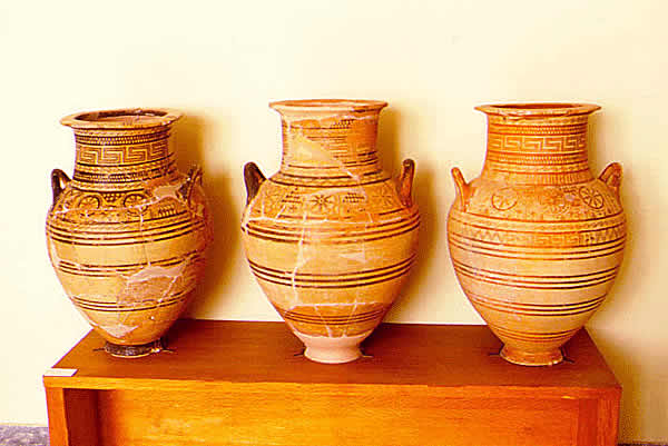 amphorae from the museum display