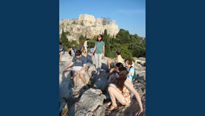 family walking tour athens 